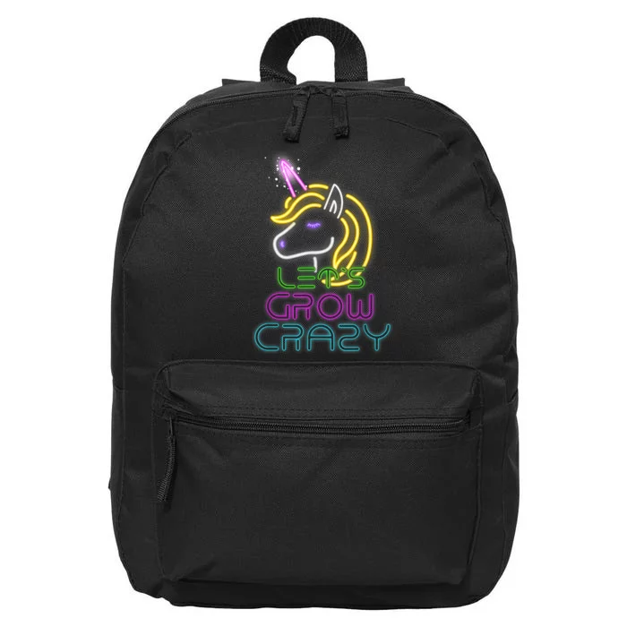 Lets Glow Crazy Glow Party Unicorn Lover Birthday 16 in Basic Backpack