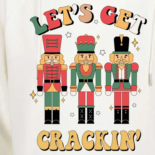 Lets Get Crackin Funny Christmas Womens Funnel Neck Pullover Hood