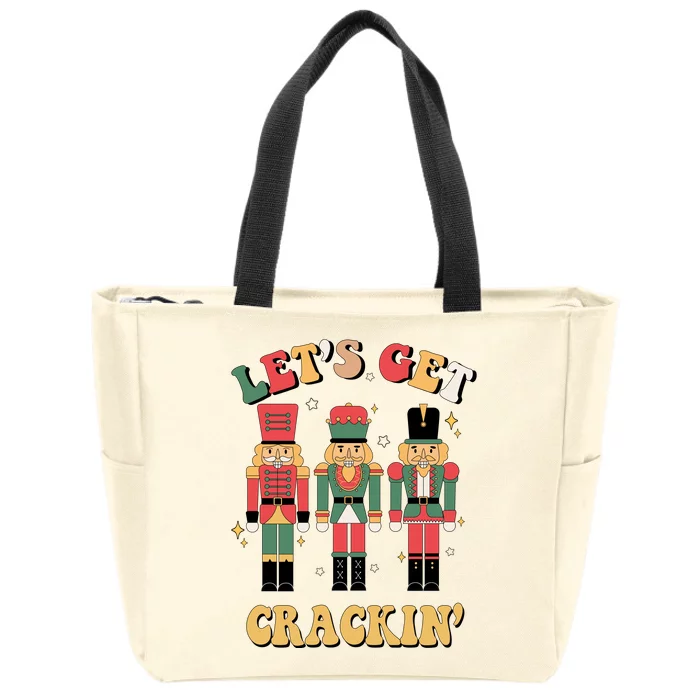 Lets Get Crackin Funny Christmas Zip Tote Bag