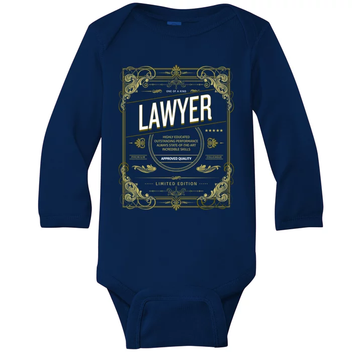 Lawyer Gift Cute Gift Baby Long Sleeve Bodysuit