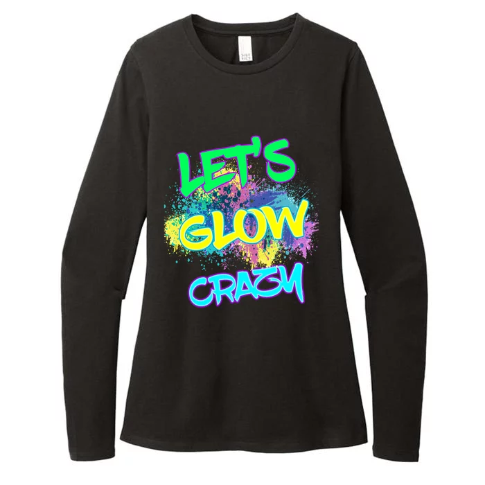 Let's Glow Crazy Glow Party 80s Retro Costume Party Lover Cute Gift Womens CVC Long Sleeve Shirt