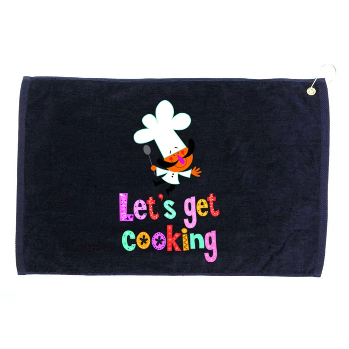 Lets Get Cooking Grommeted Golf Towel