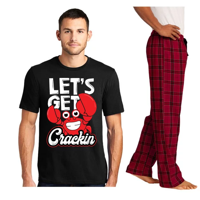 Let's Get Crackin Funny Crab Eater Seafood Lover Crab Boil Pajama Set