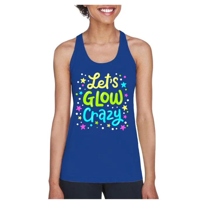 Lets Go Crazy 80s Party Outfit Retro 1980s 80s Lover Women's Racerback Tank