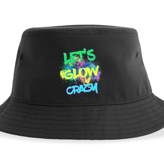 Lets Glow Crazy Glow Party 80s Retro Costume Party Lover Sustainable Bucket Hat