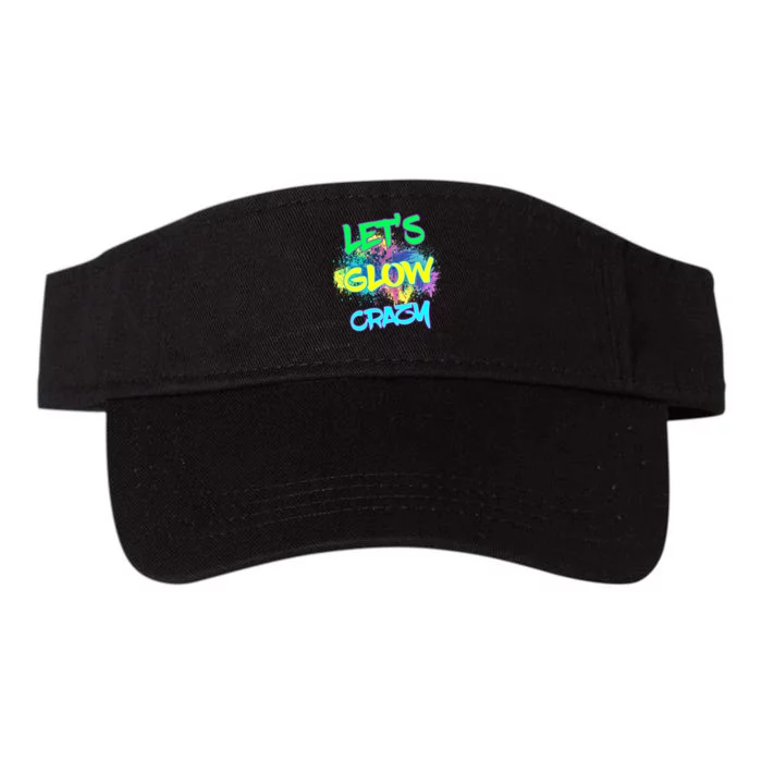 Lets Glow Crazy Glow Party 80s Retro Costume Party Lover Valucap Bio-Washed Visor