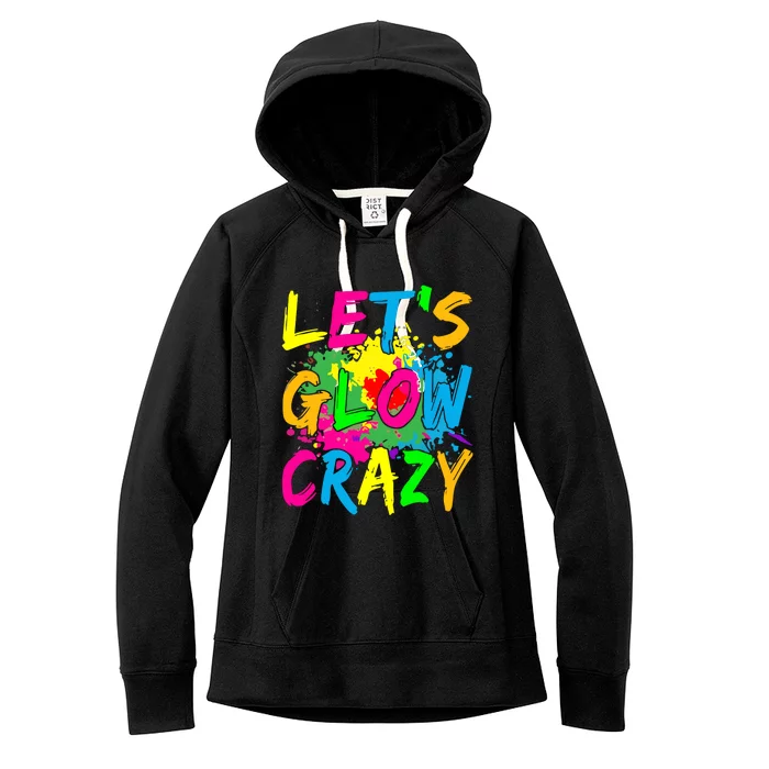 LetS Glo Crazy Outfit Retro Colorful Party Women's Fleece Hoodie