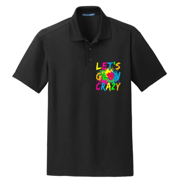 LetS Glo Crazy Outfit Retro Colorful Party Dry Zone Grid Performance Polo