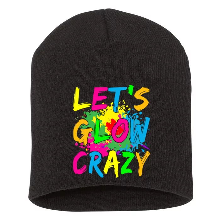 LetS Glo Crazy Outfit Retro Colorful Party Short Acrylic Beanie