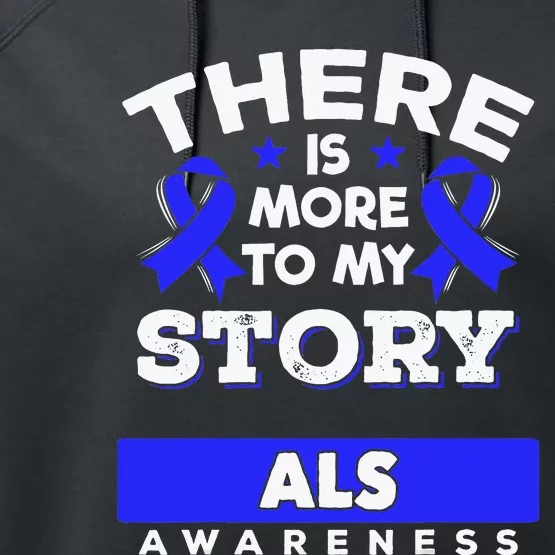 Lou Gehrig's Disease Awareness Ribbon ALS Survivor Performance Fleece Hoodie