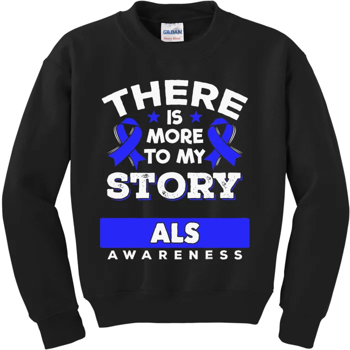 Lou Gehrig's Disease Awareness Ribbon ALS Survivor Kids Sweatshirt