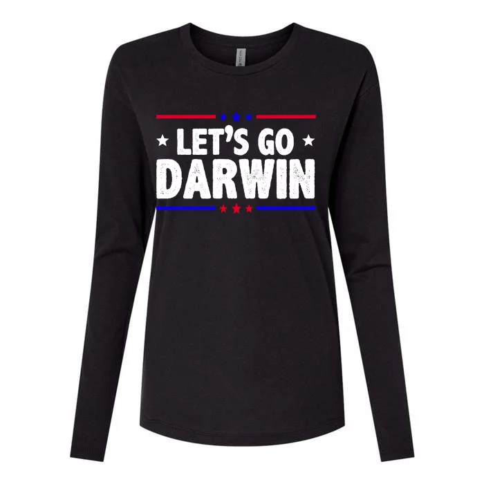 Lets Go Darwin Womens Cotton Relaxed Long Sleeve T-Shirt