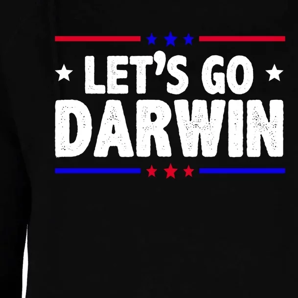 Lets Go Darwin Womens Funnel Neck Pullover Hood