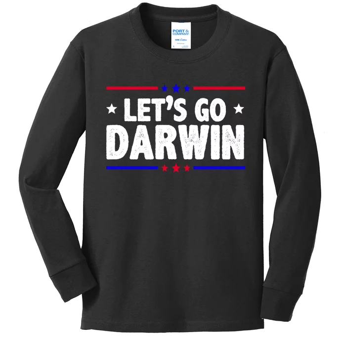 Lets Go Darwin Kids Long Sleeve Shirt