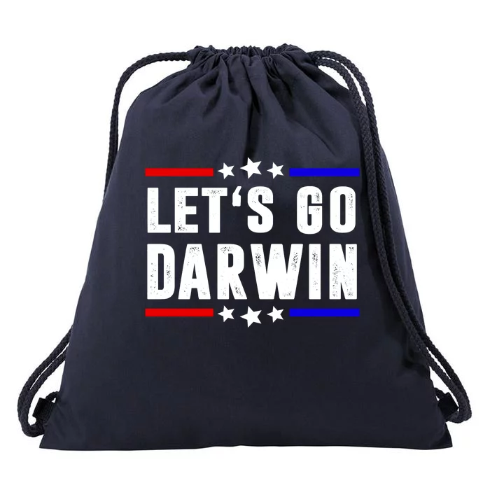 Lets Go Darwin US Vintage Drawstring Bag