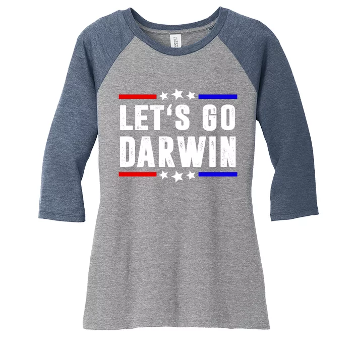 Lets Go Darwin US Vintage Women's Tri-Blend 3/4-Sleeve Raglan Shirt