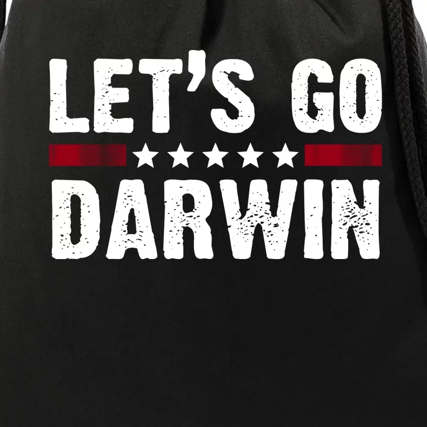 Lets Go Darwin Vintage Logo Drawstring Bag