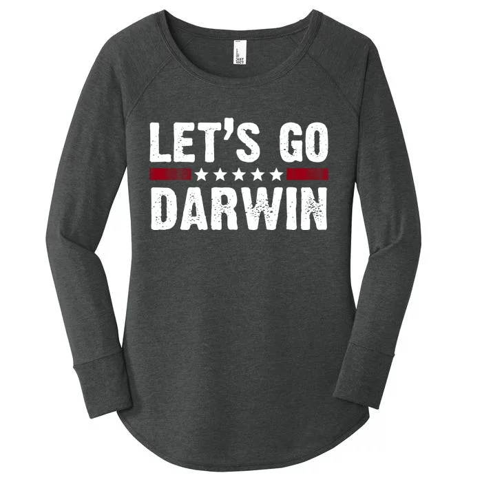 Lets Go Darwin Vintage Logo Women's Perfect Tri Tunic Long Sleeve Shirt