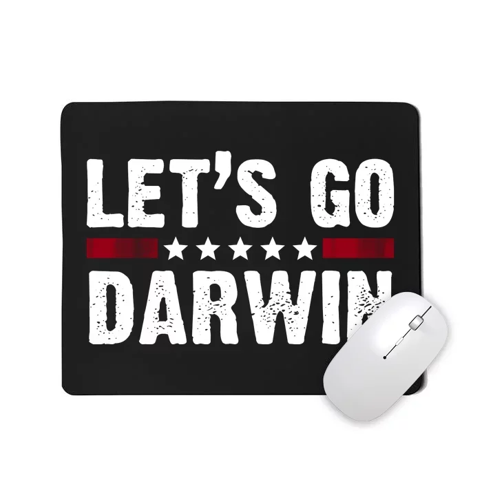 Lets Go Darwin Vintage Logo Mousepad