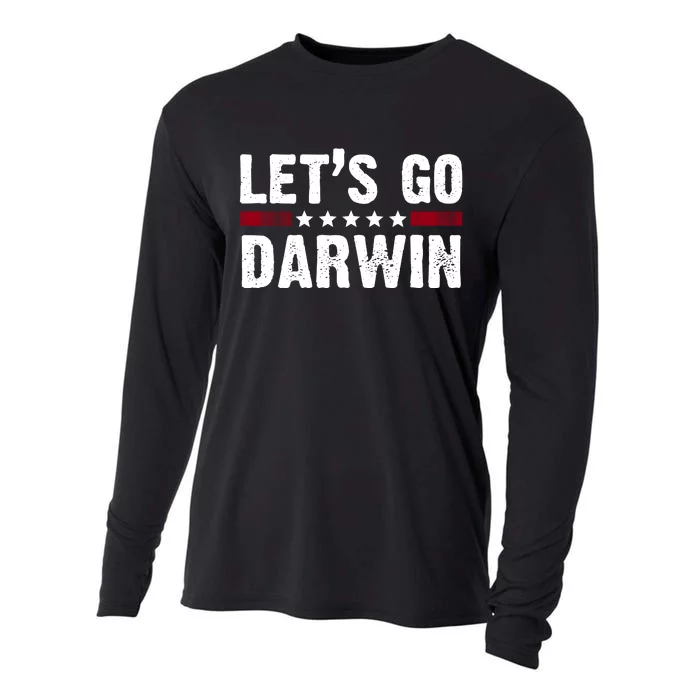 Lets Go Darwin Vintage Logo Cooling Performance Long Sleeve Crew