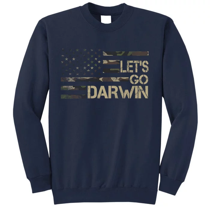 Lets Go Darwin US Camo Military Flag Tall Sweatshirt