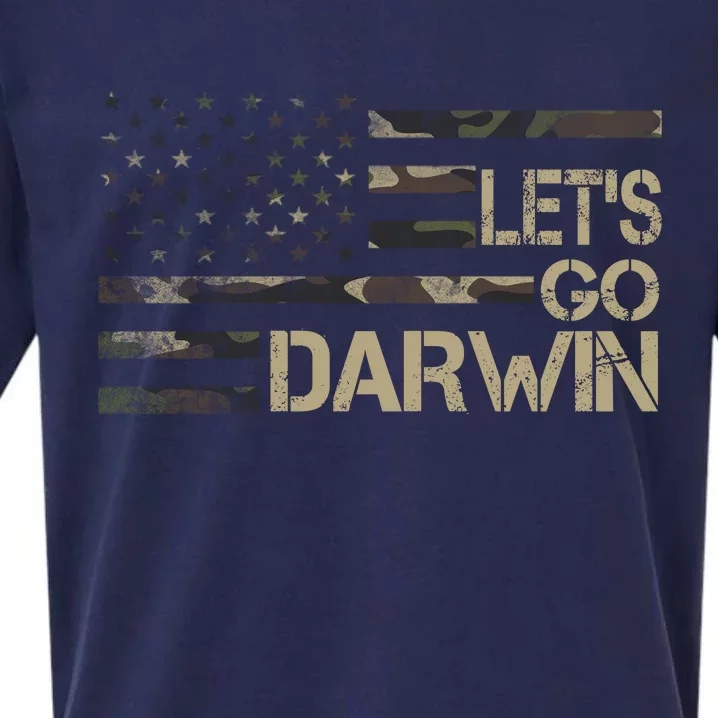 Lets Go Darwin US Camo Military Flag Sueded Cloud Jersey T-Shirt