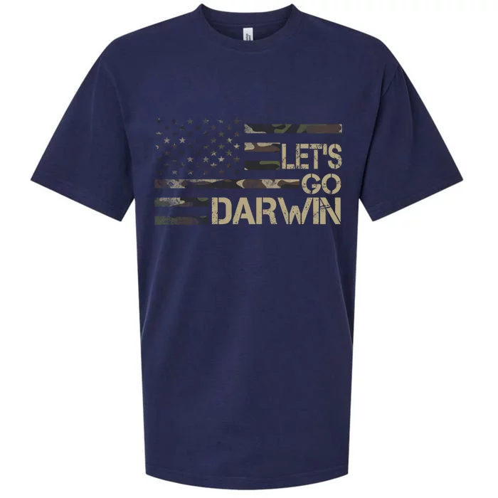 Lets Go Darwin US Camo Military Flag Sueded Cloud Jersey T-Shirt