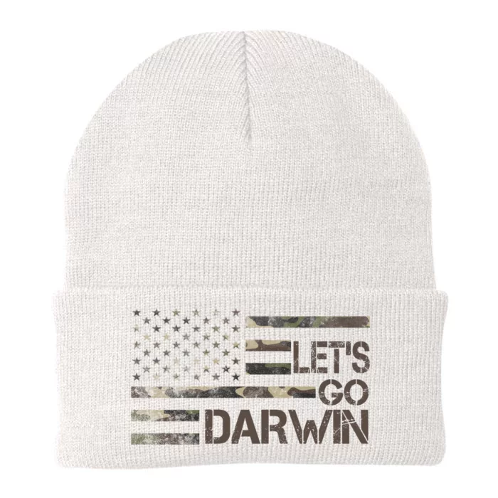 Lets Go Darwin US Camo Military Flag Knit Cap Winter Beanie