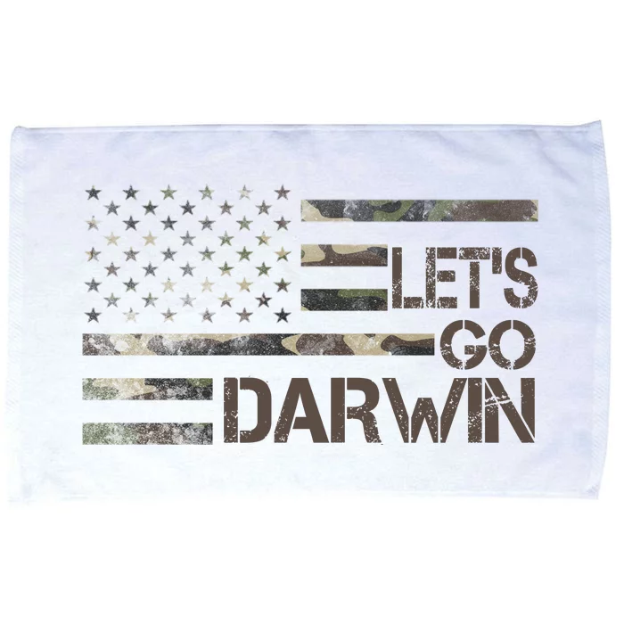 Lets Go Darwin US Camo Military Flag Microfiber Hand Towel