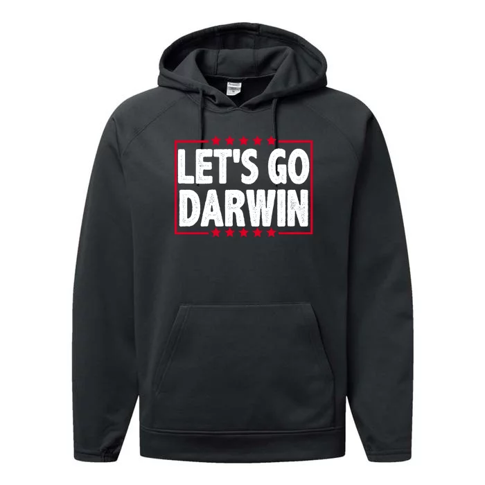 Let's Go Darwin Logo Performance Fleece Hoodie