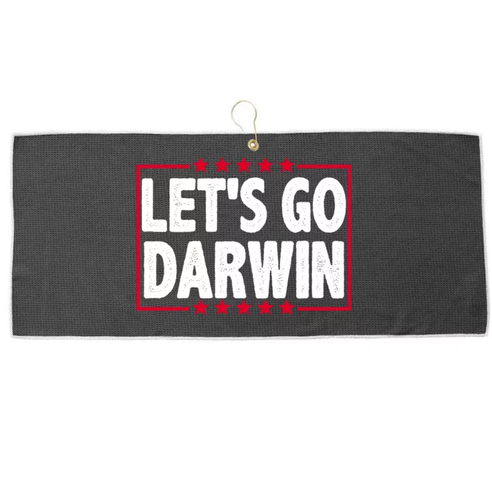 Let's Go Darwin Logo Large Microfiber Waffle Golf Towel