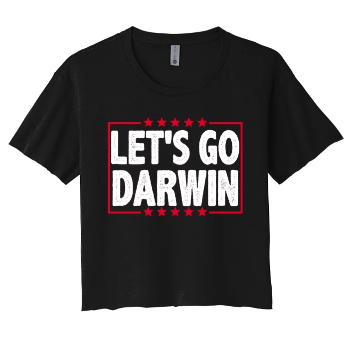 Let's Go Darwin Logo Women's Crop Top Tee