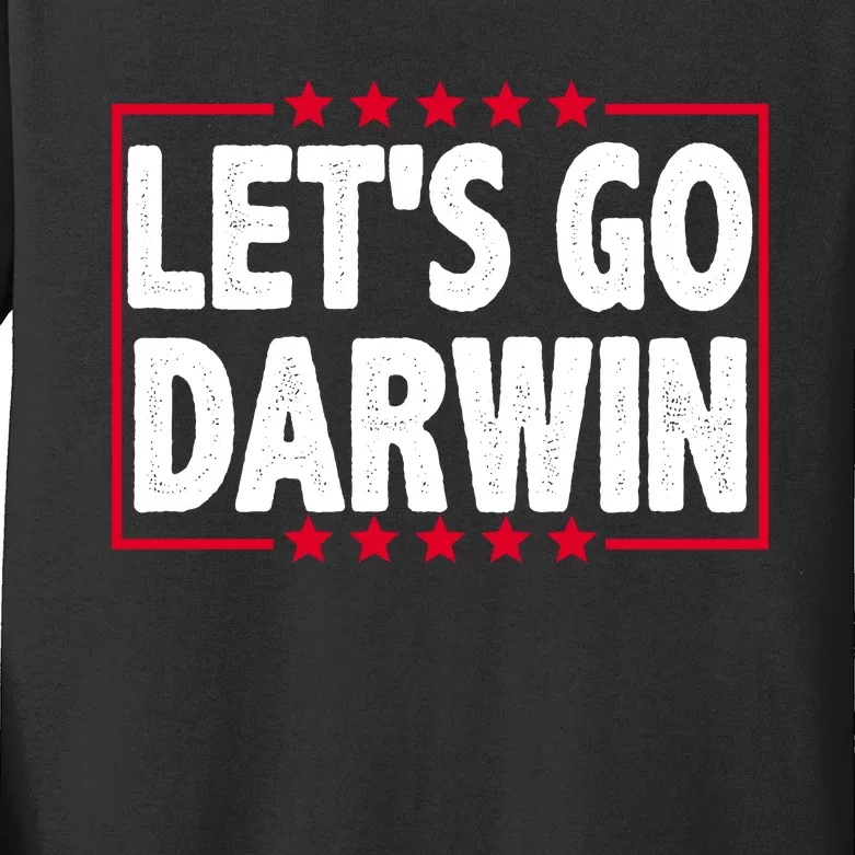 Let's Go Darwin Logo Kids Long Sleeve Shirt