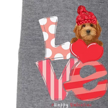 Love Goldendoodle Dog Valentine Day Goldendoodle Lover Gift Doggie 3-End Fleece Hoodie