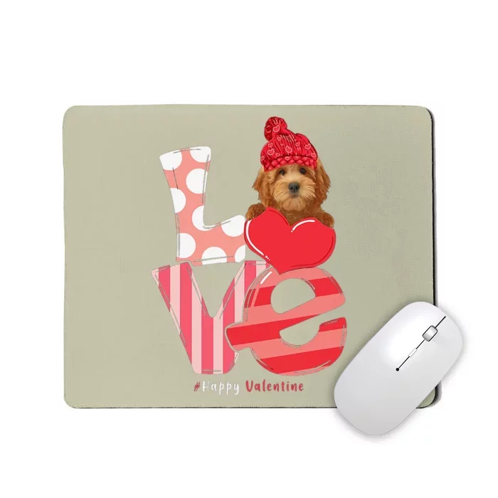 Love Goldendoodle Dog Valentine Day Goldendoodle Lover Gift Mousepad