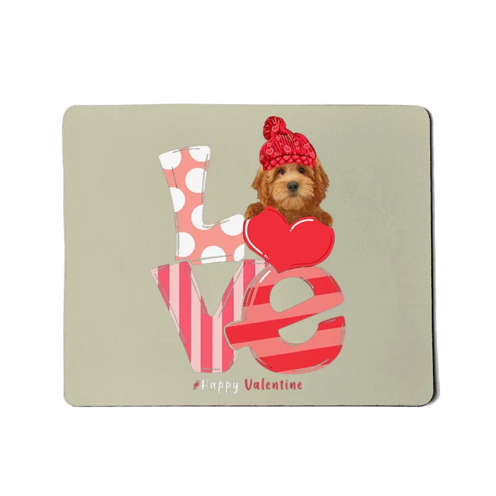 Love Goldendoodle Dog Valentine Day Goldendoodle Lover Gift Mousepad