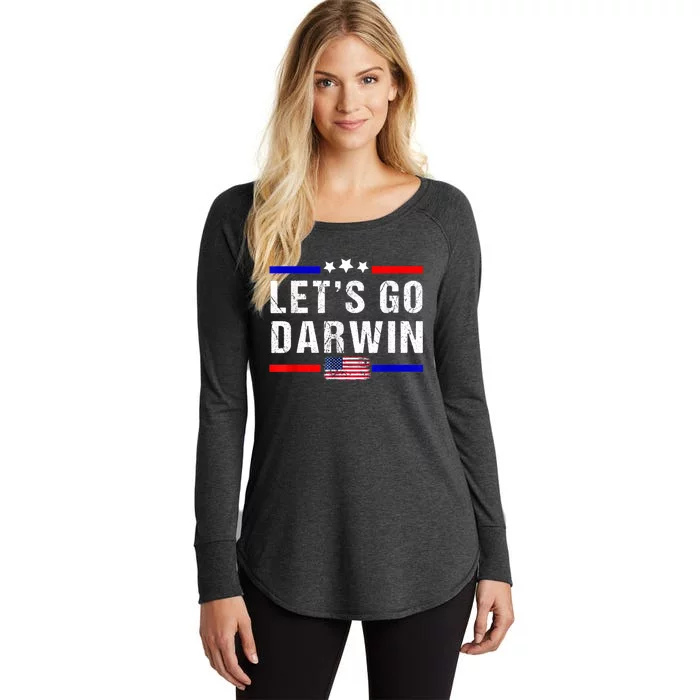 Let's Go Darwin Lets Go Darwin Meme Women's Perfect Tri Tunic Long Sleeve Shirt