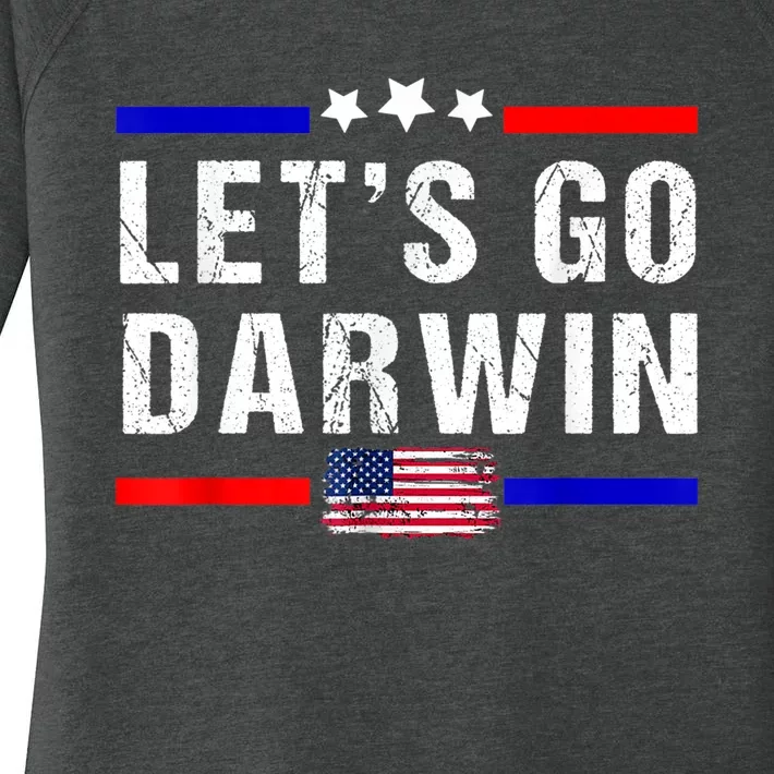 Let's Go Darwin Lets Go Darwin Meme Women's Perfect Tri Tunic Long Sleeve Shirt