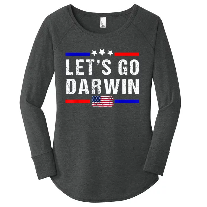 Let's Go Darwin Lets Go Darwin Meme Women's Perfect Tri Tunic Long Sleeve Shirt