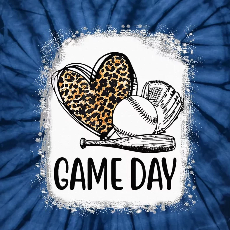 Leopard Game Day Heart Soccer Mom Mama Tie-Dye T-Shirt