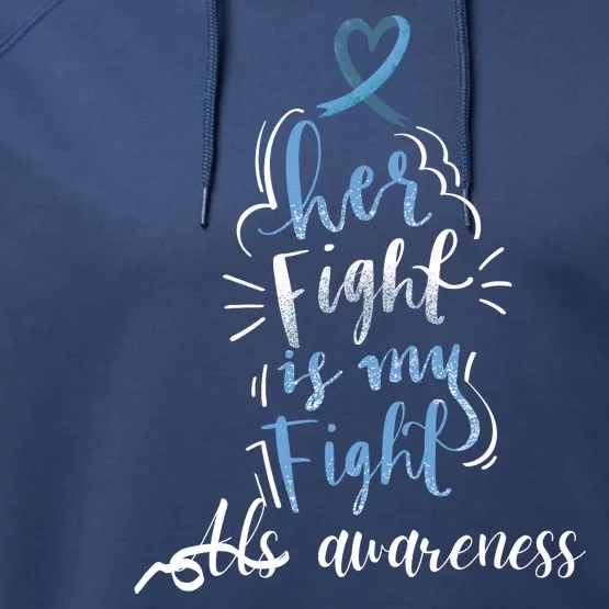 Lou Gehrigs Disease ALS Awareness Month Celebration, Perfect For MND Patients Performance Fleece Hoodie