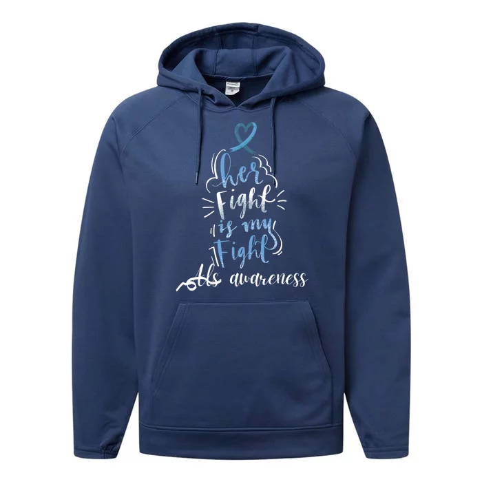 Lou Gehrigs Disease ALS Awareness Month Celebration, Perfect For MND Patients Performance Fleece Hoodie