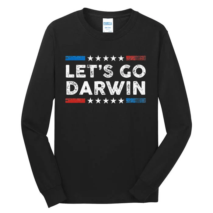 Lets Go Darwin Us Flag Vintage Tall Long Sleeve T-Shirt