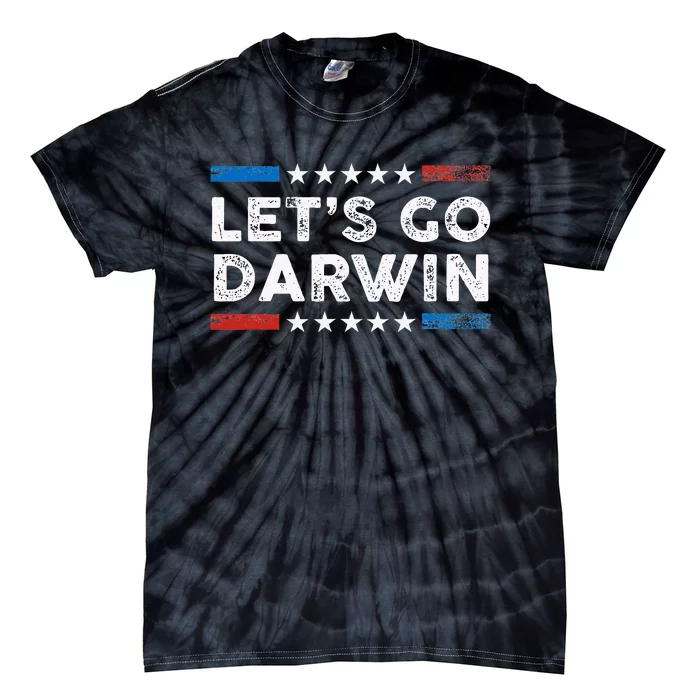 Lets Go Darwin Us Flag Vintage Tie-Dye T-Shirt