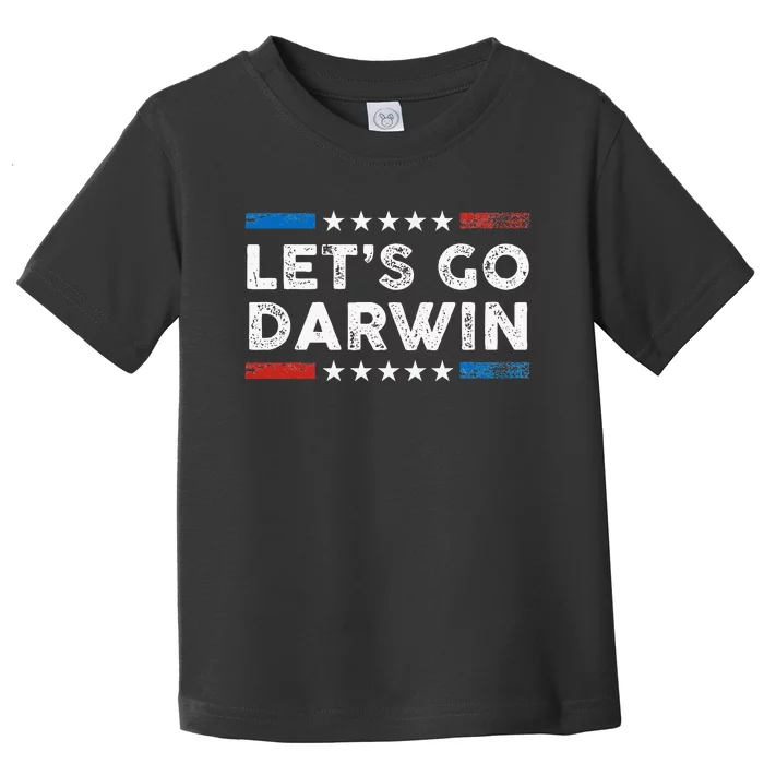 Lets Go Darwin Us Flag Vintage Toddler T-Shirt