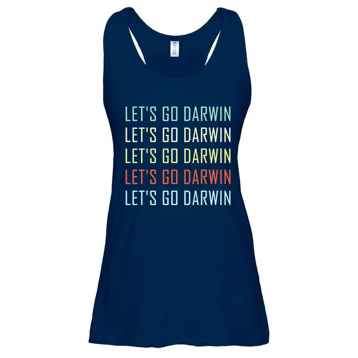 Lets Go Darwin Funny Sarcastic Trending Political Ladies Essential Flowy Tank