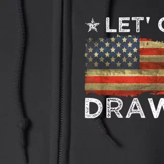 Lets Go Darwin Usa Flag Full Zip Hoodie