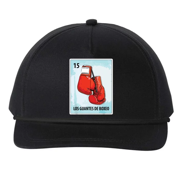 Los Guantes De Boxeo Mexican Boxing Gloves Cards Snapback Five-Panel Rope Hat