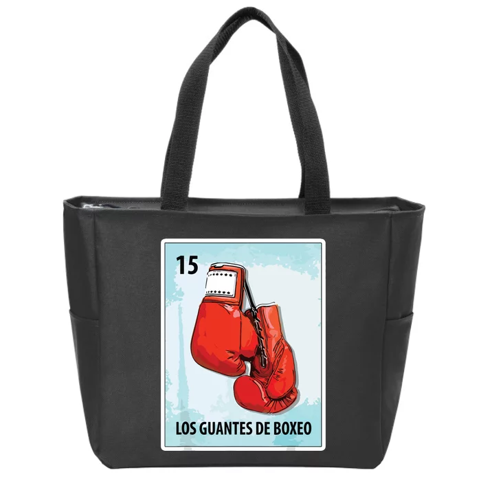 Los Guantes De Boxeo Mexican Boxing Gloves Cards Zip Tote Bag