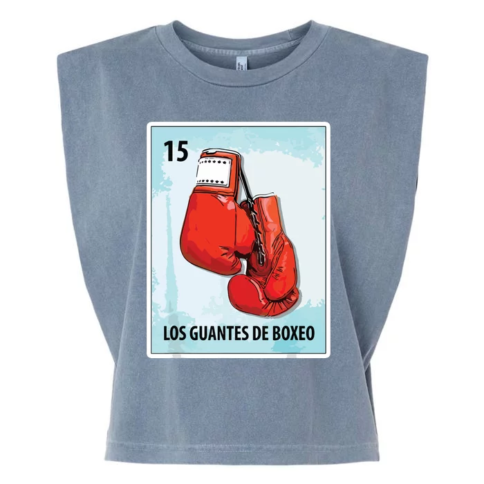 Los Guantes De Boxeo Mexican Boxing Gloves Cards Garment-Dyed Women's Muscle Tee